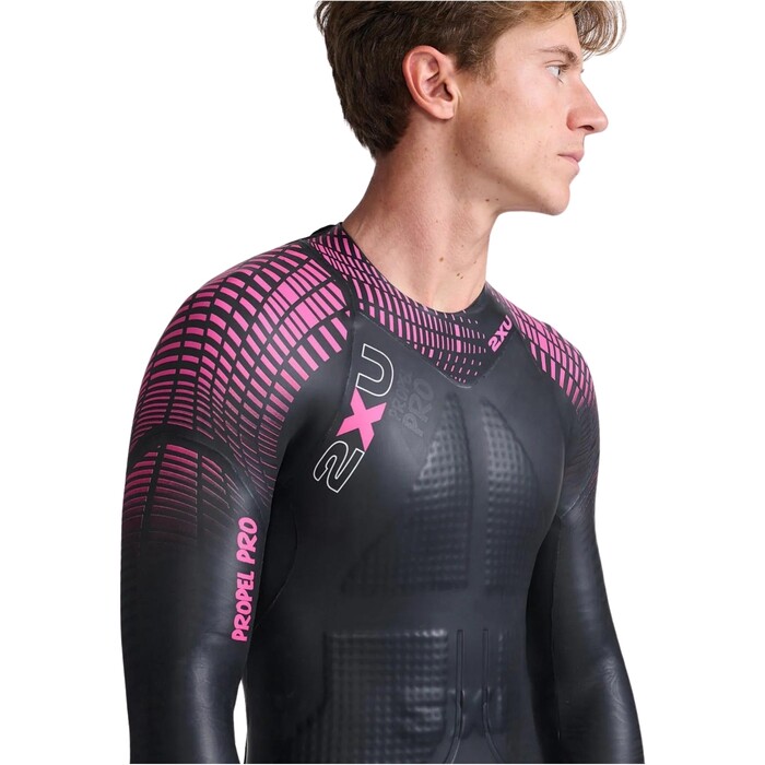 2024 2XU Mens Propel Pro Wetsuit MW5124c - Black / Punk Pink